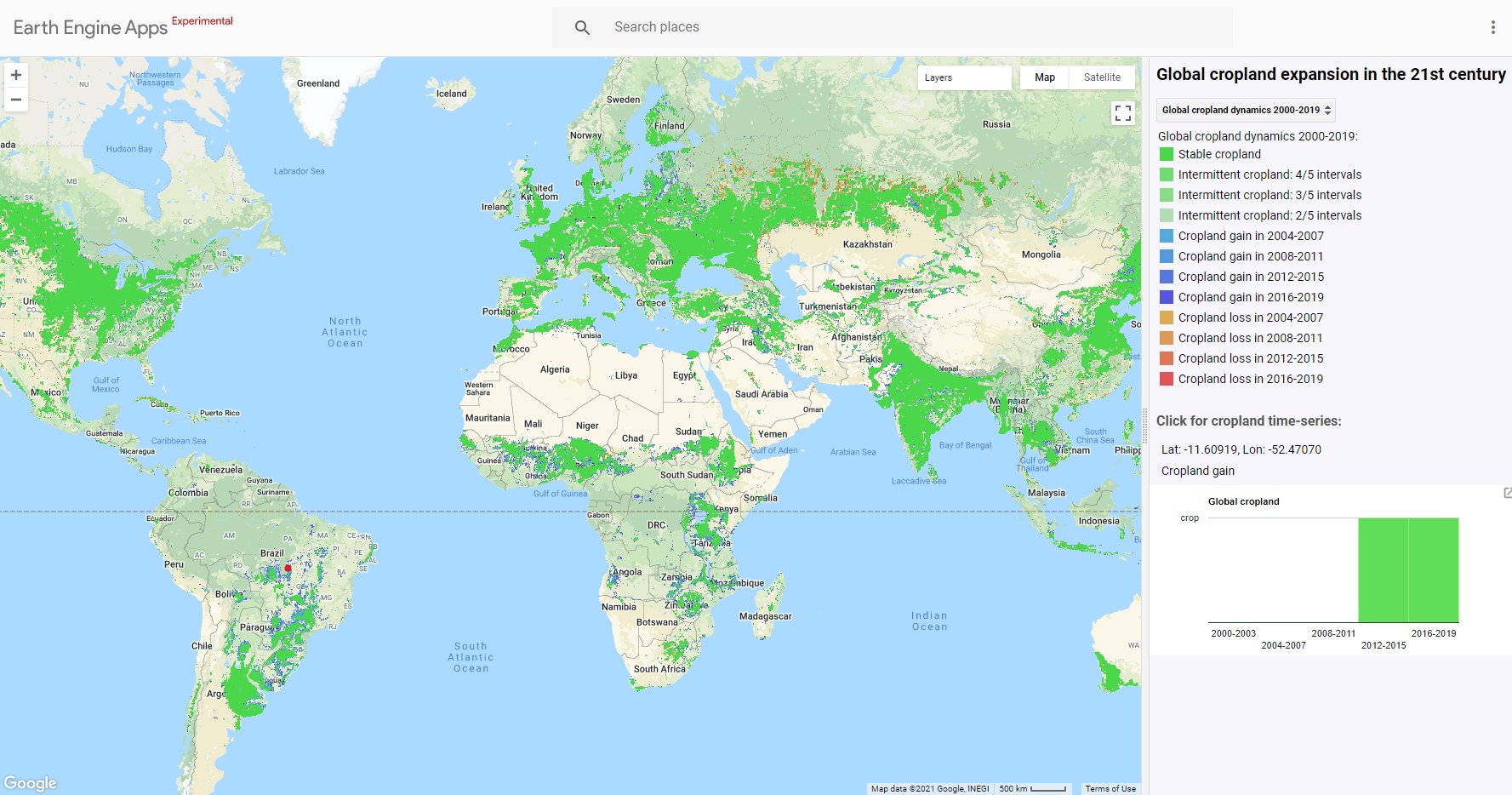 New Map of Worldwide Croplands
