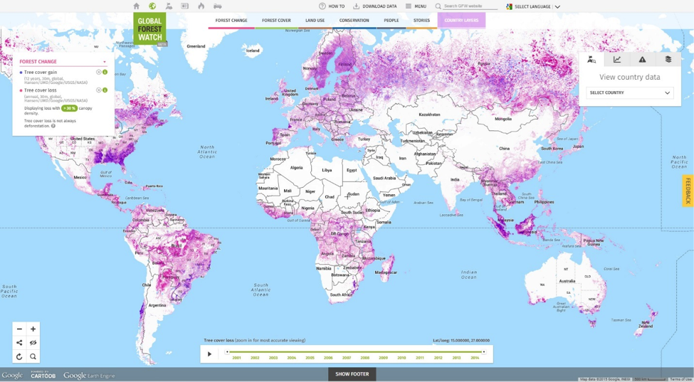 forestry high resolution world map