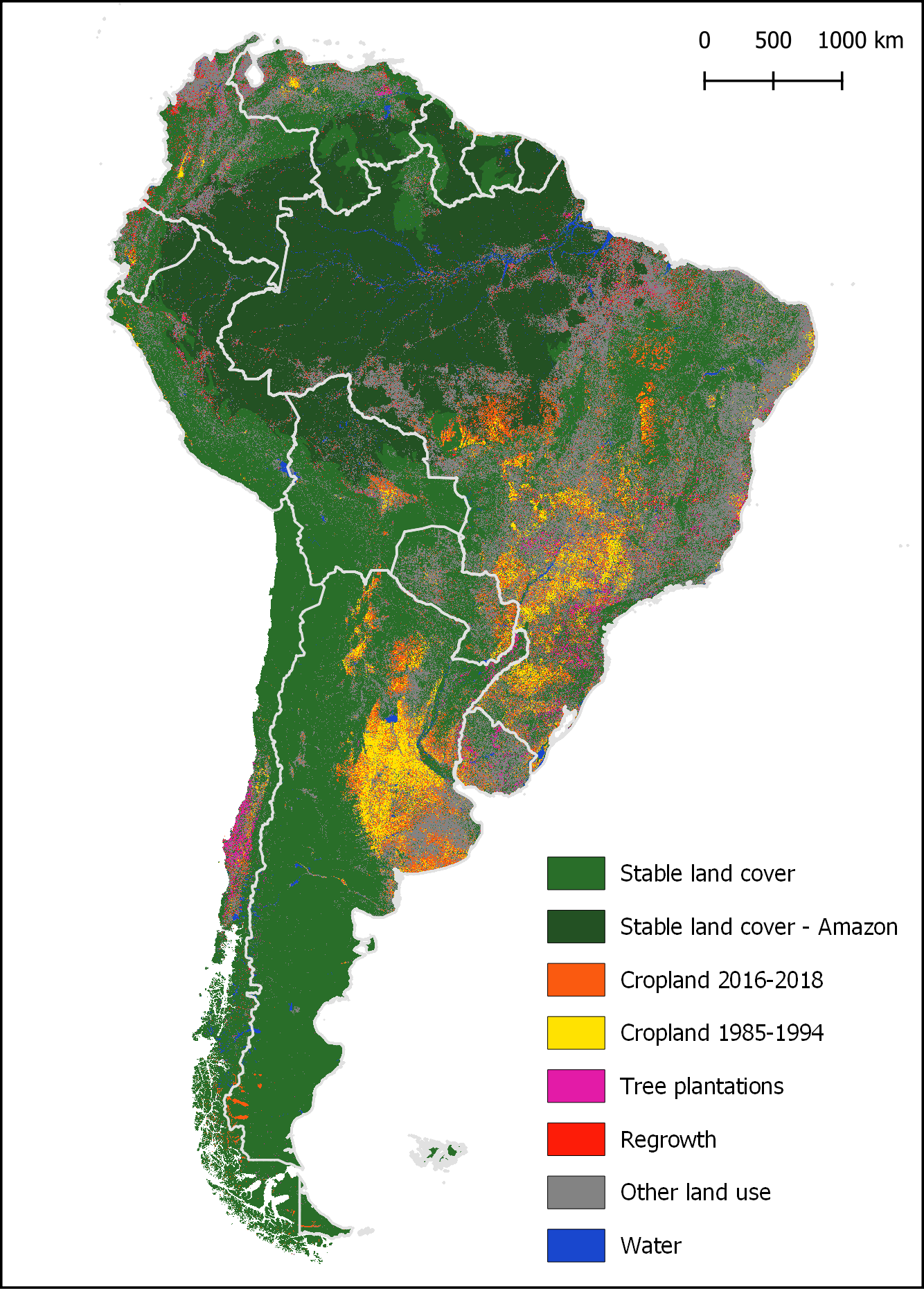 Rapid Expansion Of Human Impact On Natural Land In South America Since 1985 Glad 2625